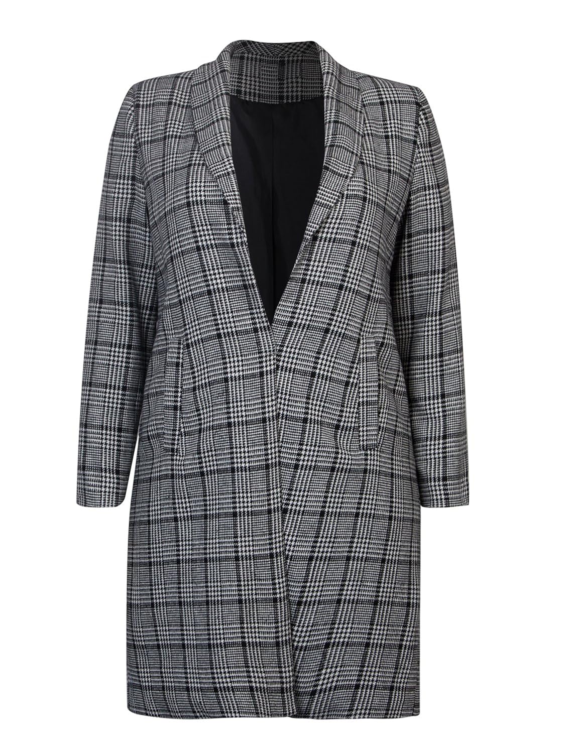 charles richards 女式灰色外套中长款加大码外套